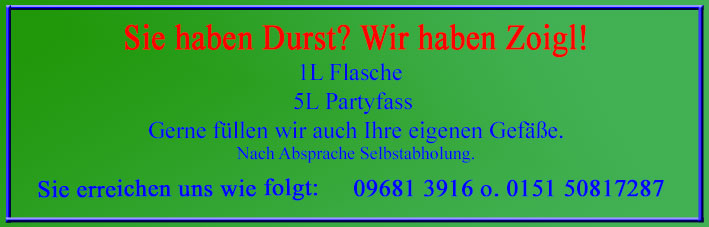 Zoiglverkauf Zoiglverkauf